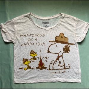 Snoopy White Graphic Tee